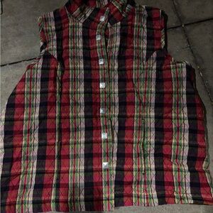 Plaid Kids Sleeveless Shirt